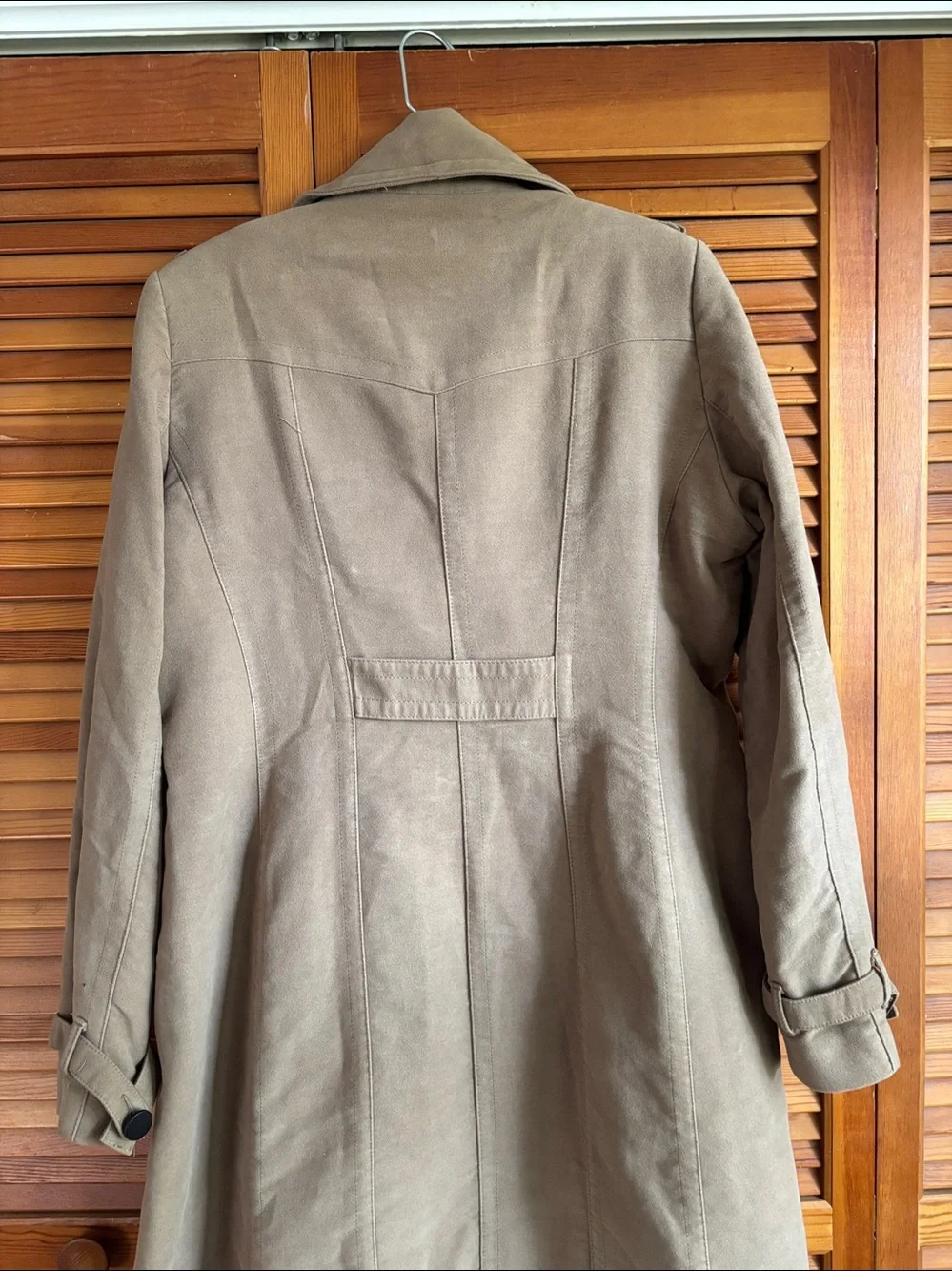 Mango MNG Suit Cotton‎ Doble-Breasted Trench Coat Jacket Size L